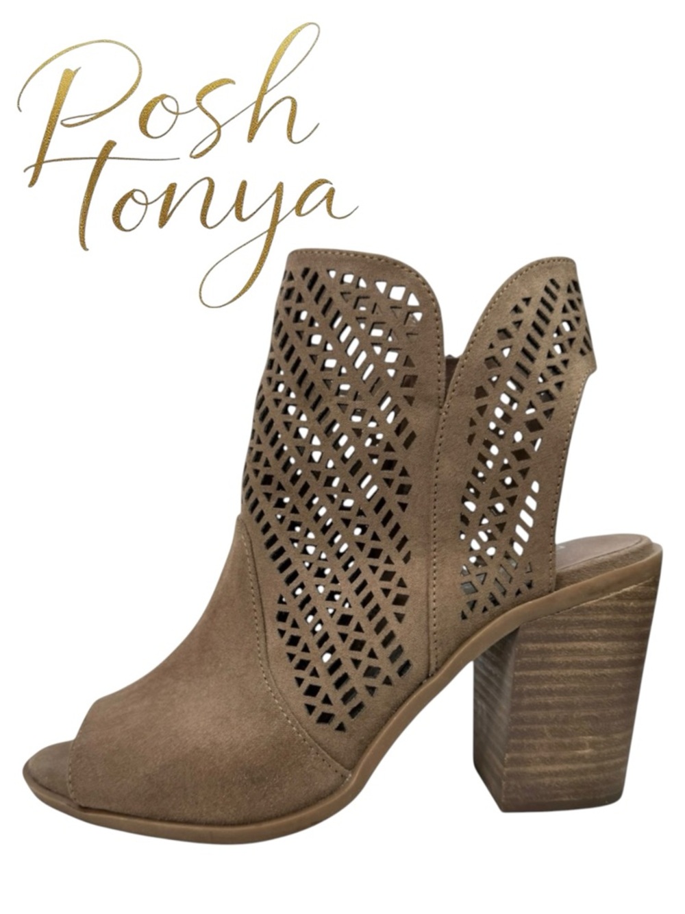 Madden Girl Presto Faux Suede Ankle Booties Chunky Heel Size 7 Boho Western